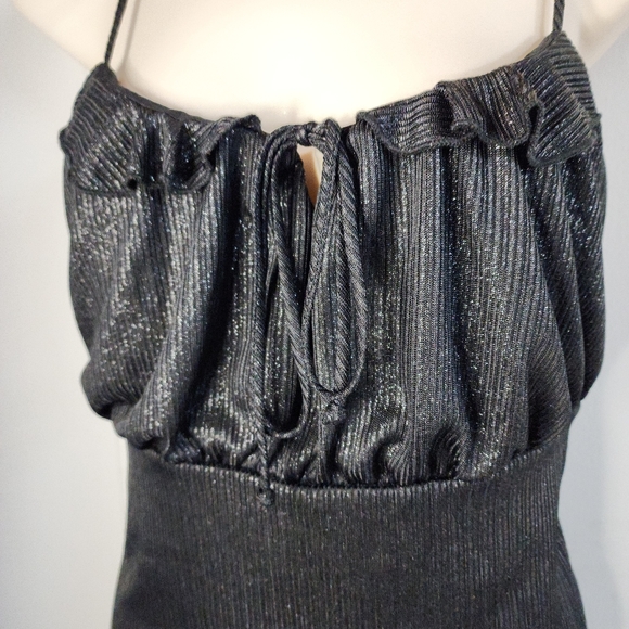 Plus Size Dark Grey Sparkle Party Dress - Picture 6 of 8